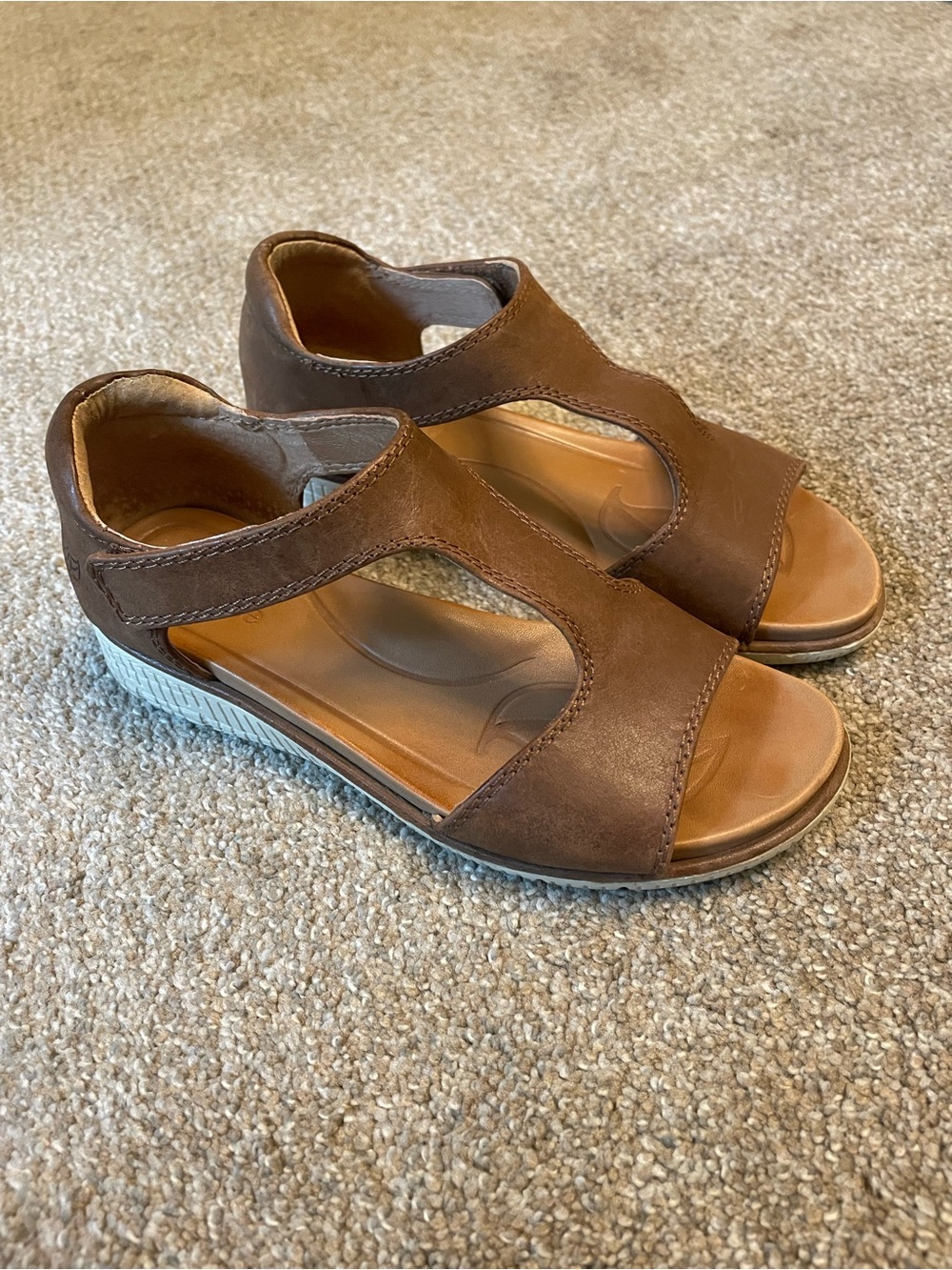 Nurture by Lamaze Women’s Brown Leather Open-Toe Comfort Sandals Size 6.5M